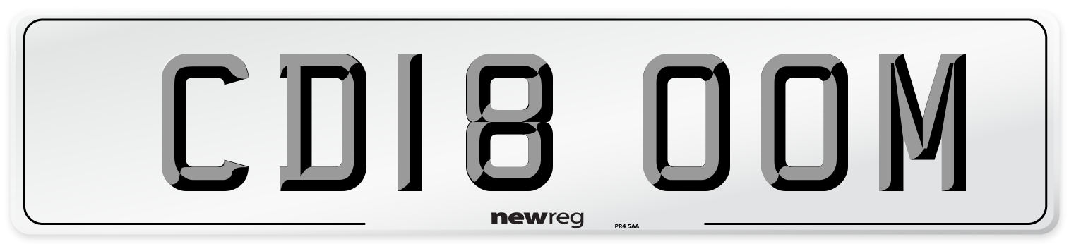 CD18 OOM Number Plate from New Reg